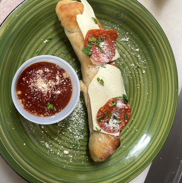 Pepperoni with Mozzarella Roll.