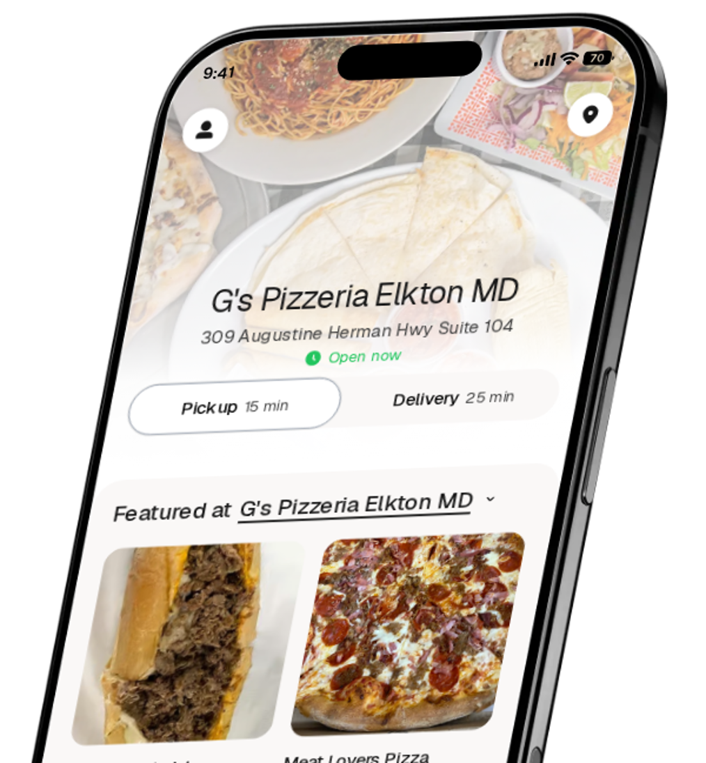 G's Pizzeria Elkton MD app preview