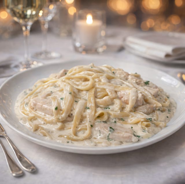 Alfredo Sauce Pasta.
