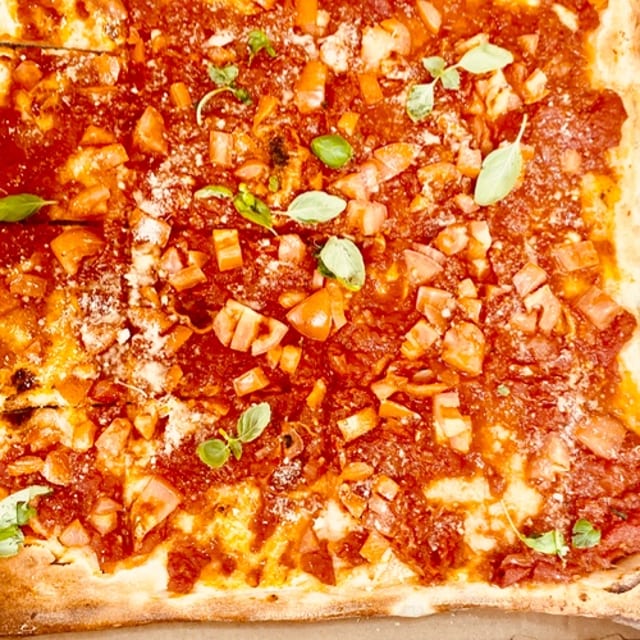 Grandma Tomato Pizza.