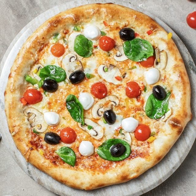 Mediterranean White Pizza.