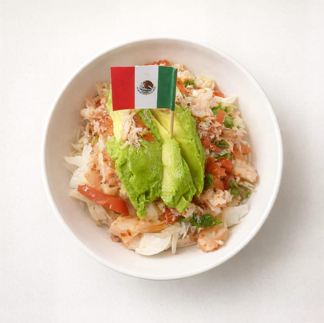 Seafood Tostada.