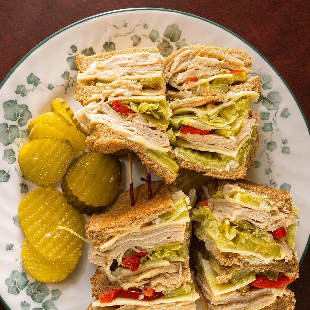 Turkey Club Sandwich.