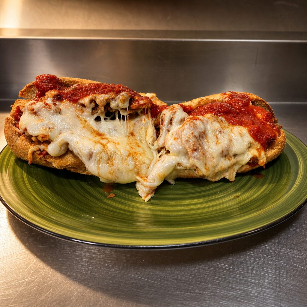Sausage Parmigiana Hot Sub.