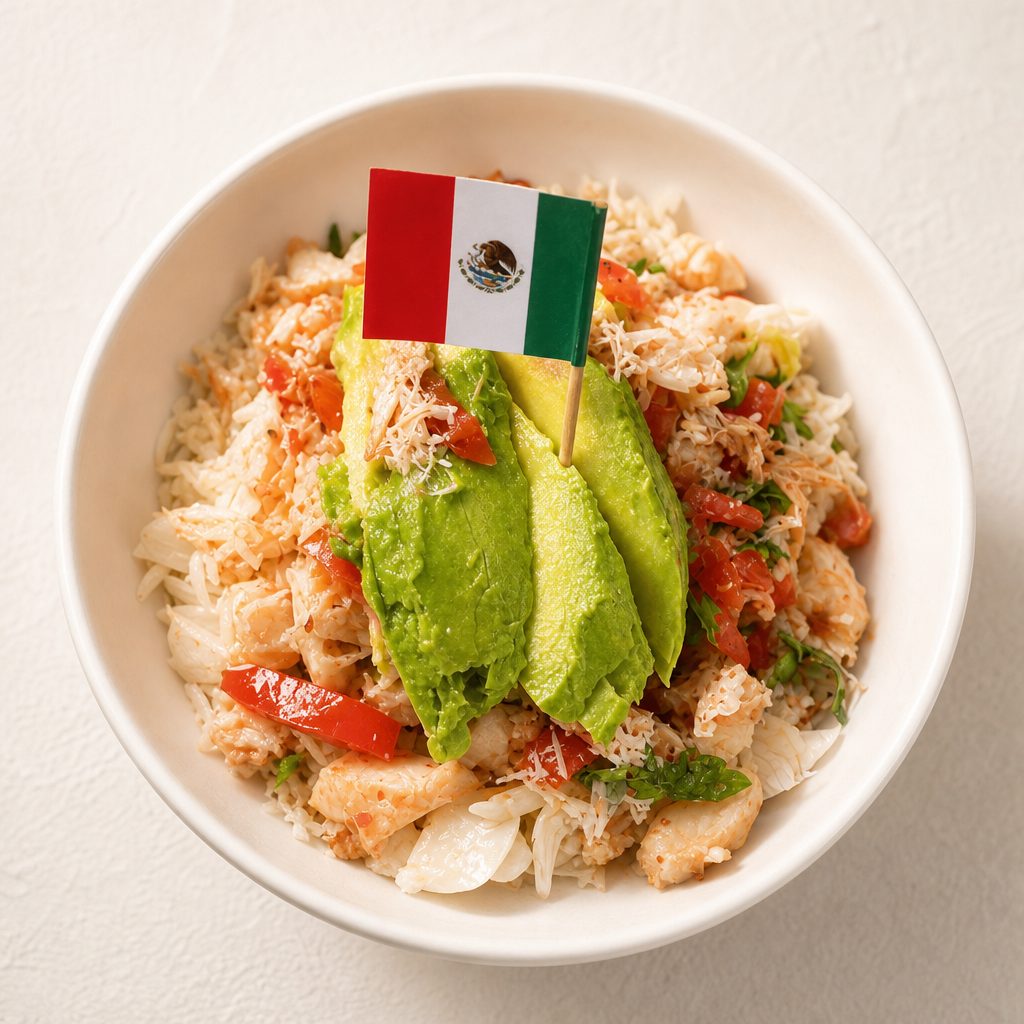 Seafood Tostada.