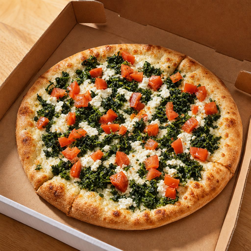Original White Spinach Pizza.