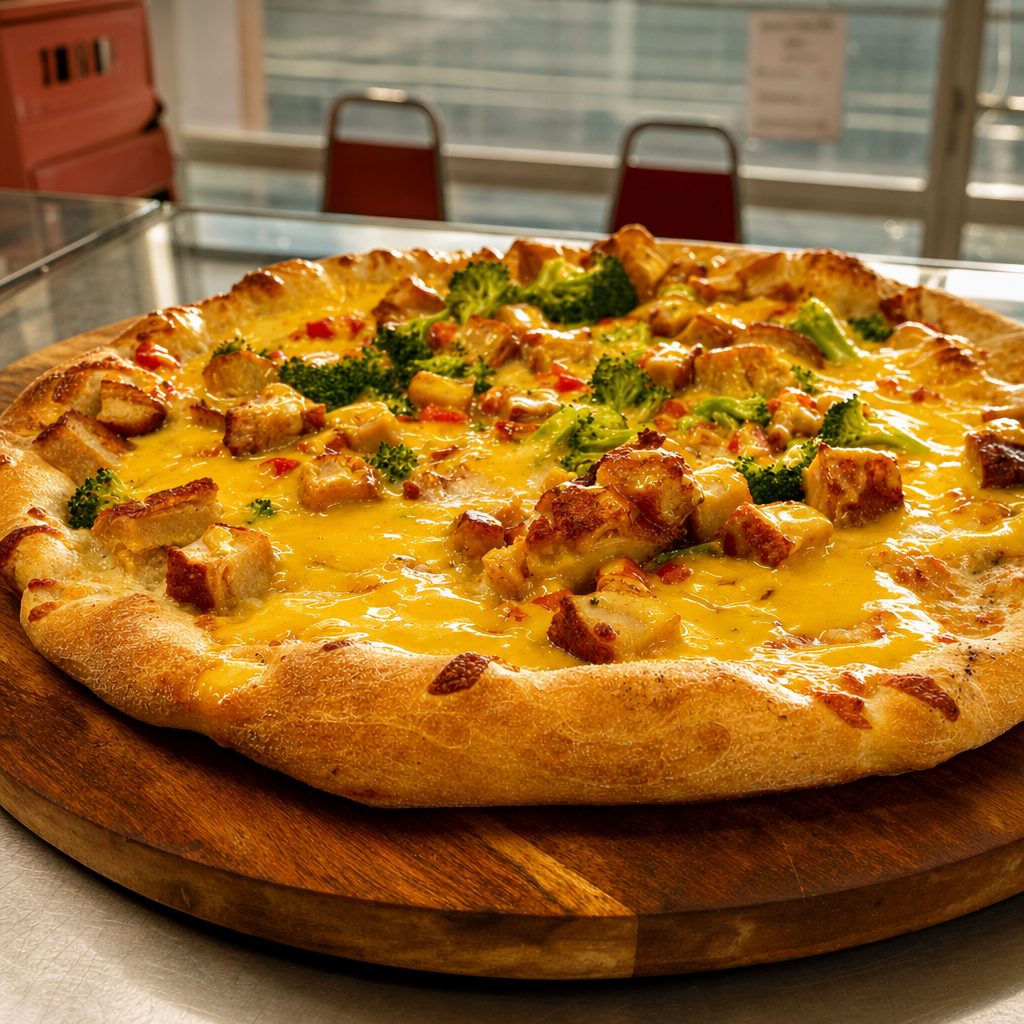 Chicken Honey Mustard Pizza.