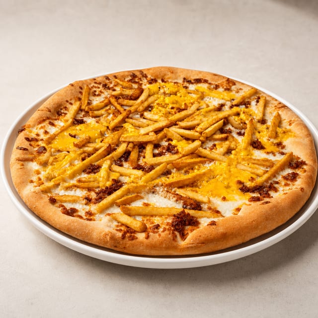 Mega Fries Pizza.
